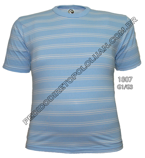 Camiseta Luan gola careca masculina Extra malha listrada (85% Alg 25% Pol.) G1/G2/G3 (cor: sortida)