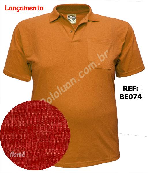 POLO MASCULINA PLUS MANGA CURTA FLAMÊ (PA) G4/G5 C/ BOLSO (COR SORTIDA)